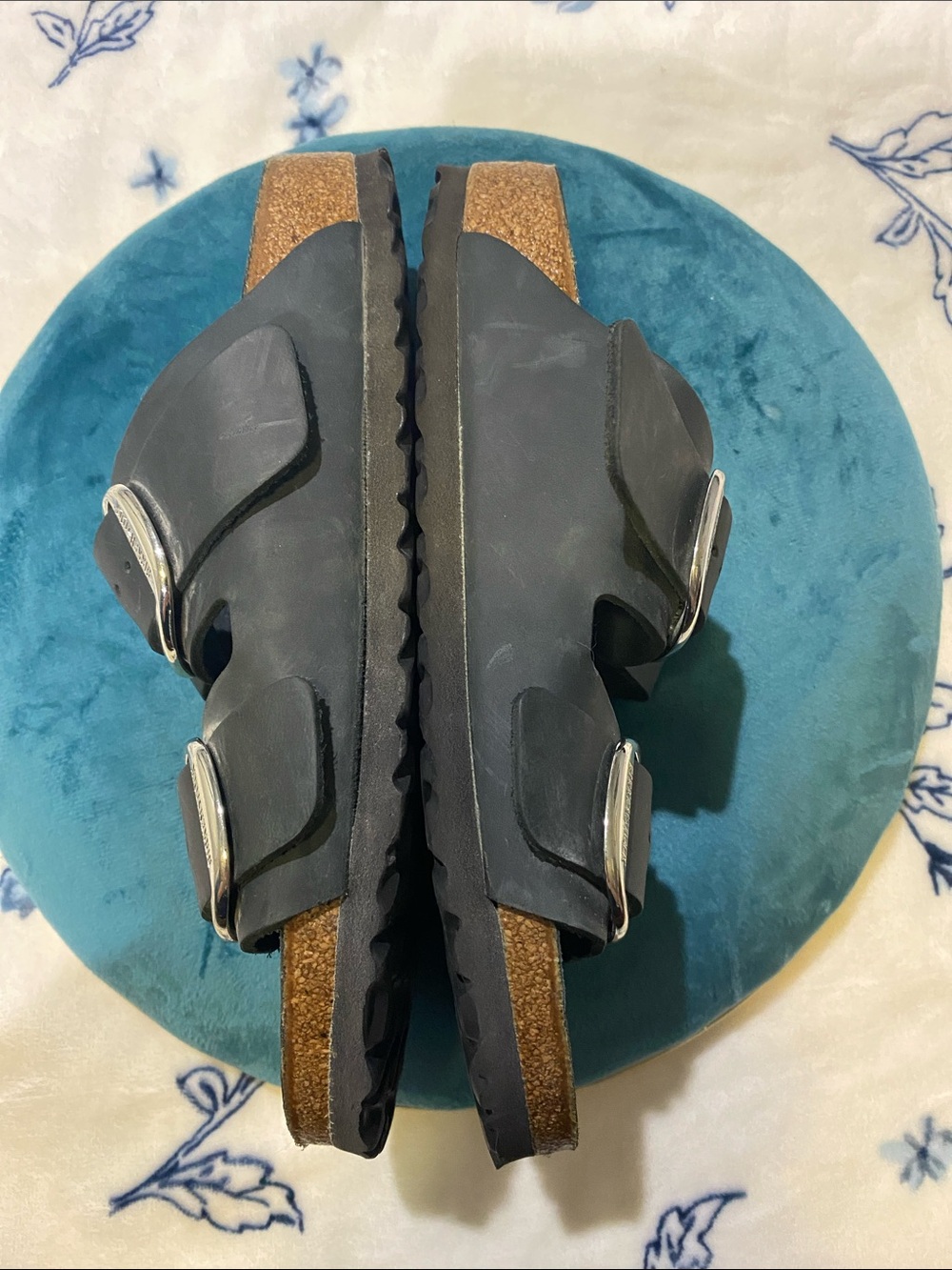 Birkenstock Big Buckle Arizona Two-Buckle Real Leather Sandals with Silver 39 - Picture 4 of 8